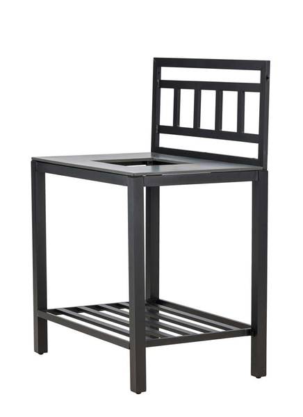 Outdoorküche Alicante Schwarz - Metall - 60 x 128 x 90 cm