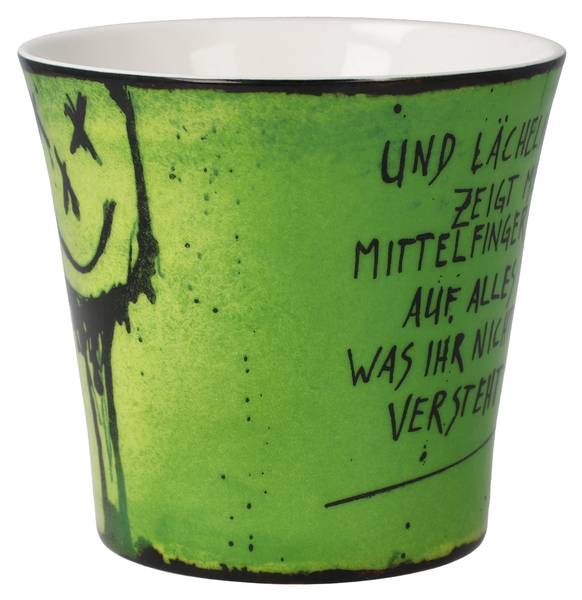 Tasse Frank Hummel Mittelfinger Porzellan - 11 x 10 x 13 cm