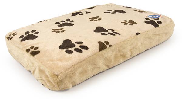 Hundekissen Pfotenabdruck Beige - Textil - 65 x 12 x 90 cm