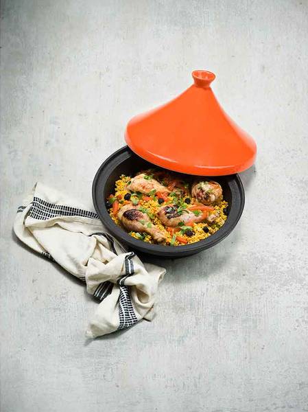 Tajine 52636 Orange - Naturfaser - 32 x 27 x 30 cm