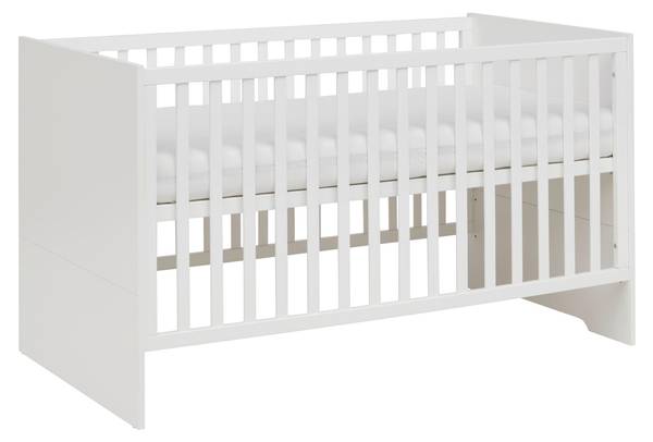 Gitterbett LUNA WHITE Weiß - Holzwerkstoff - 140 x 1 x 70 cm