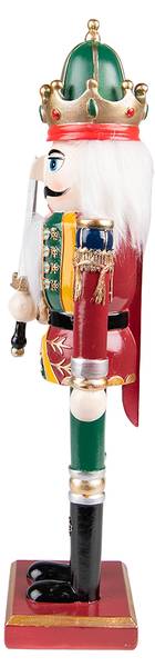 Figur Nussknacker Weihnachten-Declan Grün - Kunststoff - 7 x 30 x 9 cm