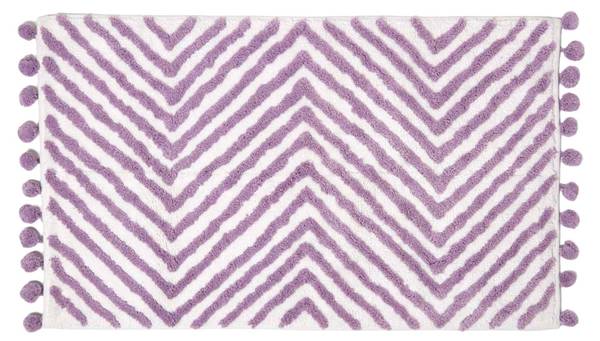 Badteppich mit Zickzack-Muster Violett