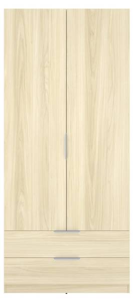 2-türiger Schrank Montclare Braun - Holzwerkstoff - 91 x 204 x 51 cm