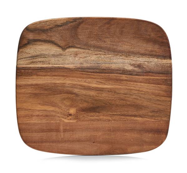 Schneidebrett, Akazie, 28x25x1cm Braun - Holzwerkstoff - 25 x 1 x 28 cm
