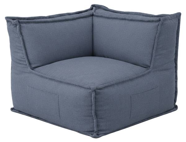 1-Sitzer Modulsofa Eck LEINENOPTIK Dunkelgrau