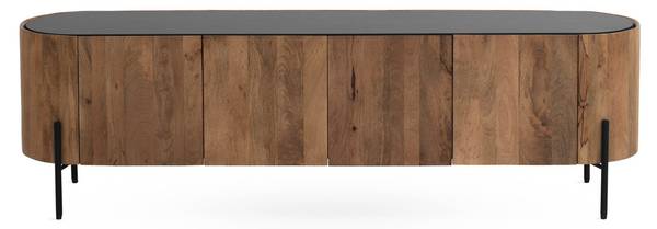 TV-meubels  11385 bruin - deels massief hout - 40 x 52 x 180 cm