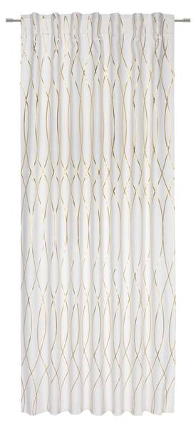 Verdunkelungsvorhang GLAMOUR Gold - Weiß - Textil - 140 x 245 x 1 cm