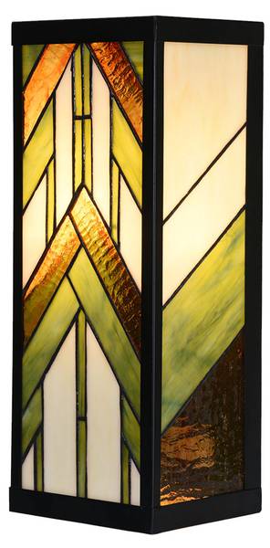 Wandleuchte Tiffany Tyler Beige - Glas - 16 x 40 x 14 cm