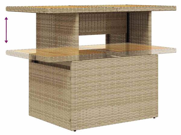Tuin Bankstel 3036988-4 (7-delig) beige - grijs - staal - 62 x 69 x 62 cm