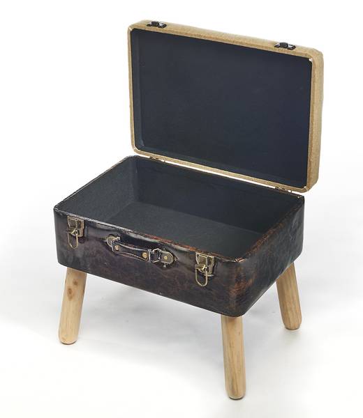 Sitzhocker LINENBOX50 Braun