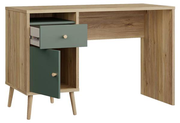 Schreibtisch WHENUA Braun - Grün - Holzwerkstoff - 120 x 77 x 53 cm