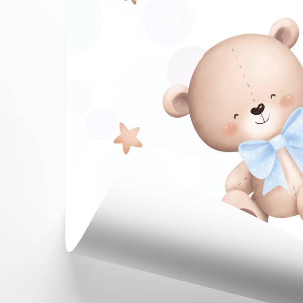 Poster Teddybären und Ballons 3er Set 30 x 42 x 42 cm