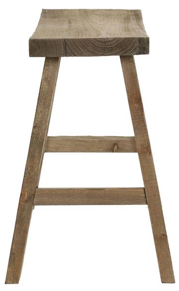 Hocker RAMY Braun - Massivholz - 24 x 50 x 47 cm