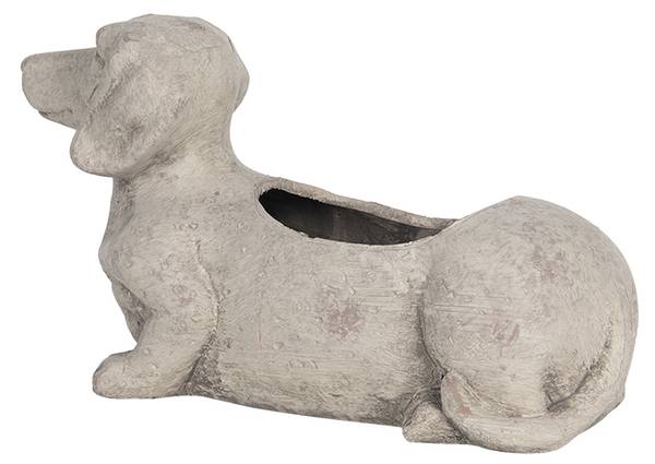 Bloempot Hinesi grijs - steen - 9 x 13 x 24 cm