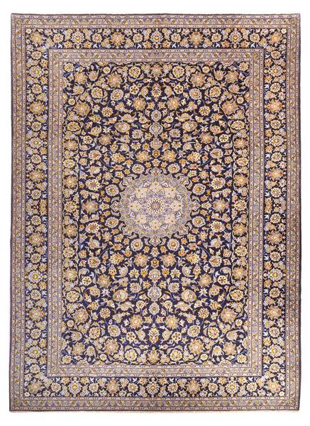 Orientteppich Oriental Blau - Naturfaser - 318 x 1 x 420 cm