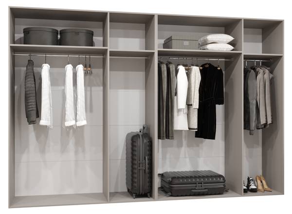 Kleiderschrank Mila 1 Kaschmir - Gold - Durchmesser: 300 cm