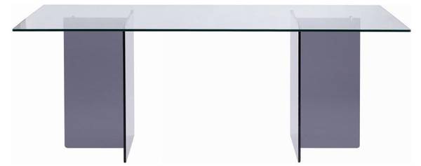 Esstisch BYLENA Grau - Glas - 200 x 75 x 100 cm