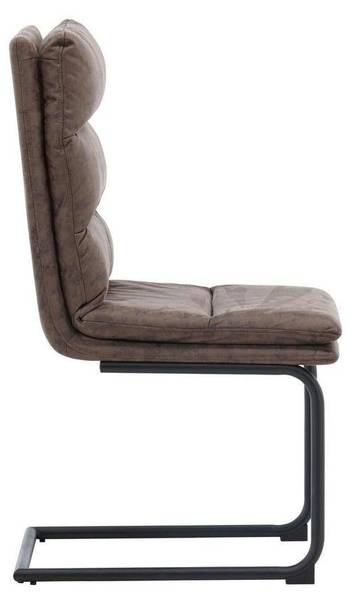 Freischwinger Zizo (2er-Set) Braun - Microfaser - 45 x 100 x 60 cm