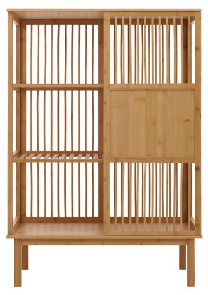 Standregal N81 Braun - Bambus - Holzwerkstoff - 80 x 115 x 45 cm