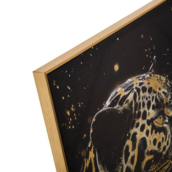 gerahmte bedruckte Leinwand LUPITA Schwarz - Holzwerkstoff - 3 x 78 x 58 cm