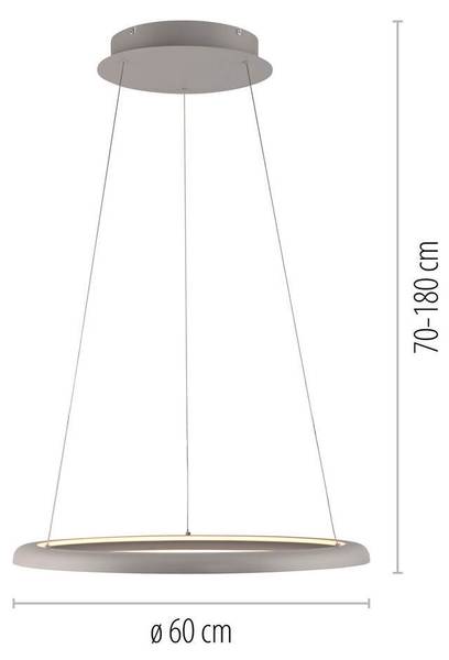 LED Pendellampe QUILLO Beige