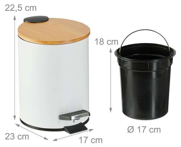 Bad Mlleimer 3 l mit Bambusdeckel kaufen | home24