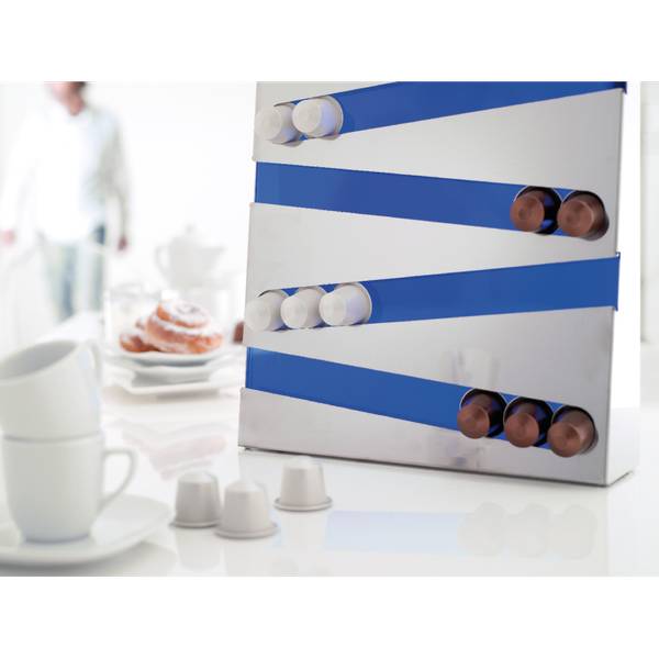 Nespresso kapselständer aus Edelstahl Zi Grau - Edelstahl - 29 x 31 x 7 cm