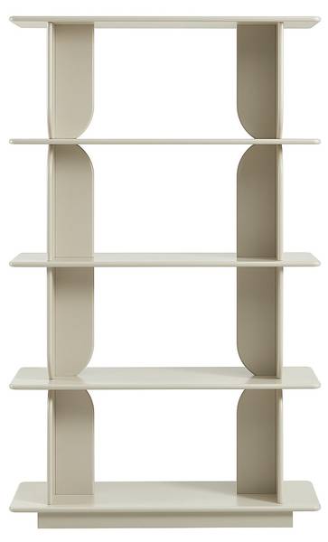 Regal LUSORIA Beige - Holz teilmassiv - 110 x 180 x 35 cm