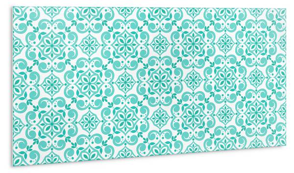 Zelfklevend Wandpaneel Decora blauw - polyester-PVC - 100 x 50 x 0 cm
