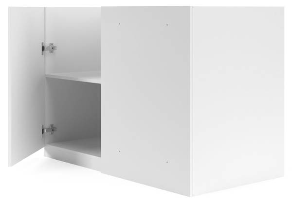 Küchenunterschrank Modul N9 Weiß - Holzwerkstoff - 130 x 91 x 70 cm