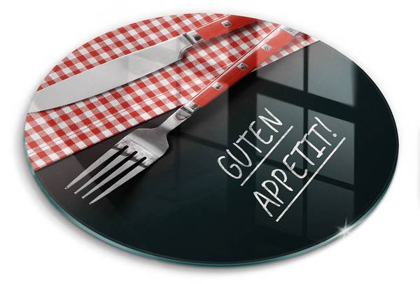 Schneidebrett Guten Appetit! Glas - 40 x 40 x 1 cm