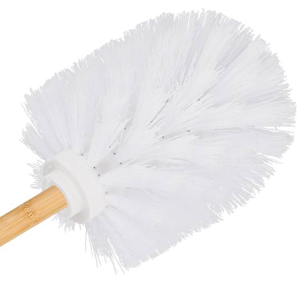 Toiletbutler hout en metaal lichtbruin - wit