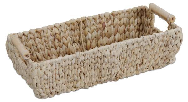 Aufbewahrungskorb aus Wasserhyazinthe Braun - Eisen - 43 x 14 x 19 cm