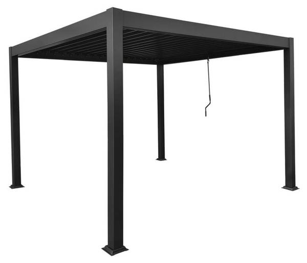 Selbsttragende Pergola AMALFI Grau - Metall - 300 x 220 x 300 cm