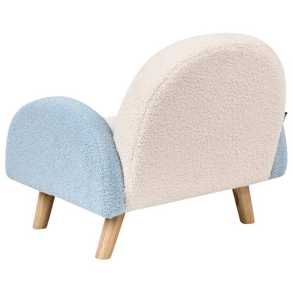 Kindersessel OMBO Blau - Braun - Cremeweiß