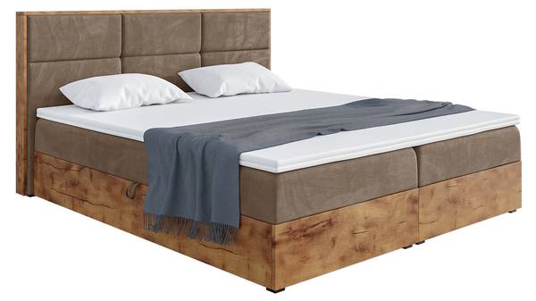 Boxspringbett Lofty 2 Braun - H4 - Liegefläche Breite: 140 cm