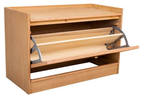 Schuhbank Trento Braun - Holzwerkstoff - 80 x 53 x 38 cm