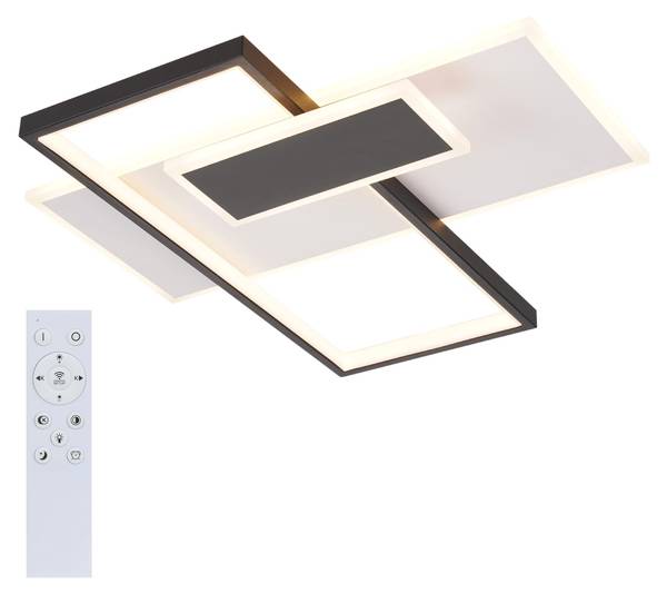 LED Deckenleuchte Pexir Weiß - Aluminium - Eisen - 50 x 7 x 50 cm