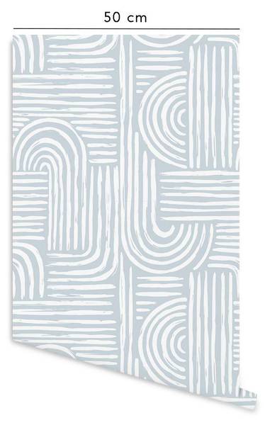 Vinyltapete Labyrinth Blau