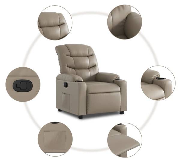 Fauteuil inclinable 3032659-3 Marron - Marron café