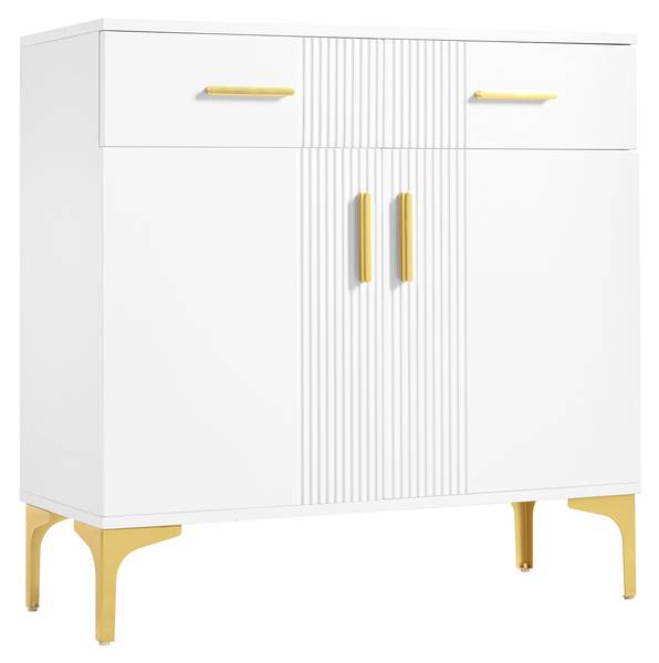 Sideboards FluxIna Weiß - Holzwerkstoff - 80 x 80 x 35 cm