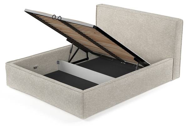 Polsterbett Lounge Beige - Grau - Liegefläche Breite: 180 cm