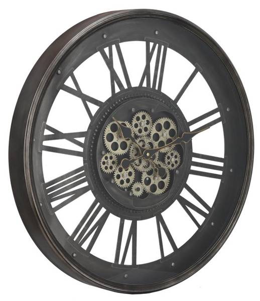 Wanduhr ASTORIA Schwarz - Metall - 60 x 60 x 60 cm