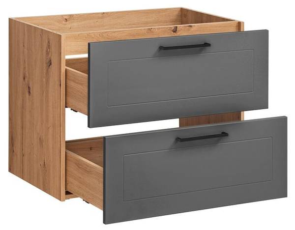 Schrank unter waschbecken MADERA CUW80 Beige - Melamin - 80 x 61 x 46 cm