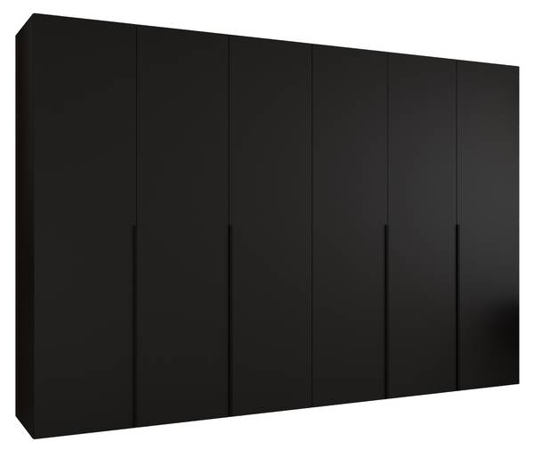 Drehtürenschrank Alicante 1 Schwarz - Breite: 300 cm - Schwarz