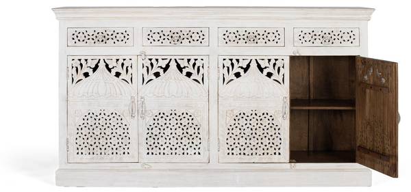 Sideboard 1684 Braun - Massivholz - 40 x 90 x 180 cm