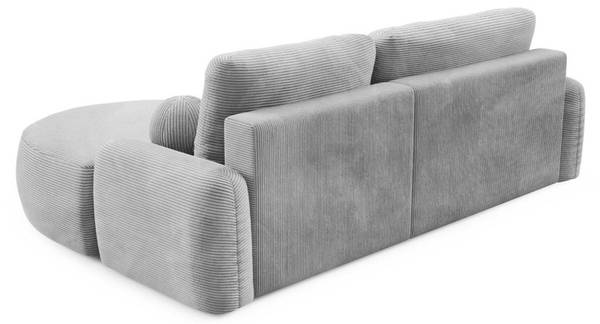 Ecksofa CLEO II mit Schlaffunktion Grau - Polyester - 264 x 89 x 172 cm