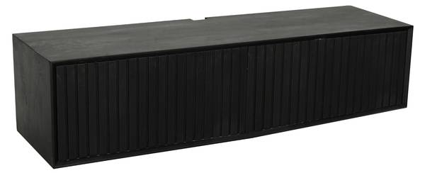 TV-Möbel MADISON Schwarz - Massivholz - 120 x 30 x 35 cm