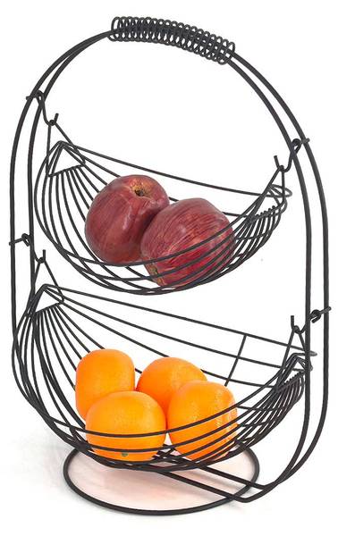 Obstschale DIRK Schwarz - Metall - 27 x 44 x 34 cm